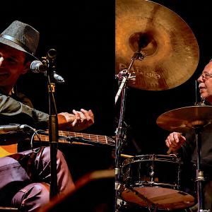 Andrés in B.B.King NYC playing with legendary brazilian drummer Helio Schiavo